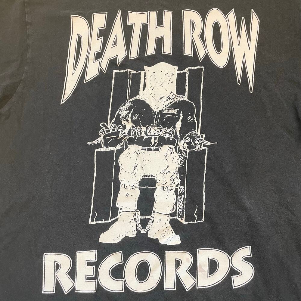 Death Row Records Electric Chair Logo Graphic T Shirt Black Rap Hip Hop M - Picture 7 of 8